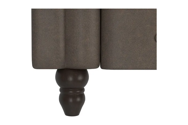 Bäddsoffa Felix 236x87x83 cm, Mörkbrun, Mikrofiber/Trä/Metall - 236x87x83 cm, Mörkbrun, Mikrofiber/Trä/Metall - Möbler - Soffa - Bäddsoffa - 3 sits bäddsoffa