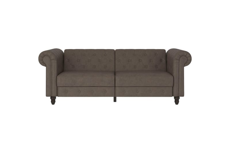 Bäddsoffa Felix 236x87x83 cm, Mörkbrun, Mikrofiber/Trä/Metall - 236x87x83 cm, Mörkbrun, Mikrofiber/Trä/Metall - Möbler - Soffa - Bäddsoffa - 3 sits bäddsoffa