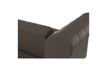 Bäddsoffa Felix 236x87x83 cm, Mörkbrun, Mikrofiber/Trä/Metall - 236x87x83 cm, Mörkbrun, Mikrofiber/Trä/Metall - Möbler - Soffa - Bäddsoffa - 3 sits bäddsoffa