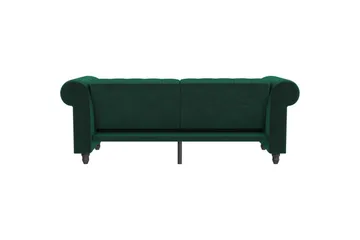Bäddsoffa Felix 236x87x83 cm, Mörkgrön, Sammet - 236x87x83 cm, Mörkgrön, Sammet - Möbler - Soffa - Bäddsoffa - 3 sits bäddsoffa