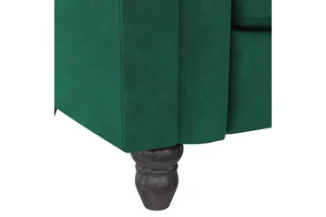 Bäddsoffa Felix 236x87x83 cm, Mörkgrön, Sammet - 236x87x83 cm, Mörkgrön, Sammet - Möbler - Soffa - Bäddsoffa - 3 sits bäddsoffa