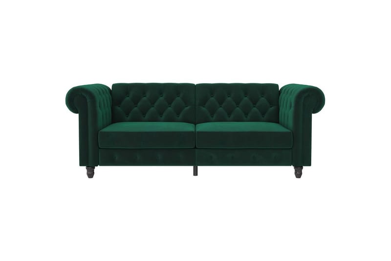 Bäddsoffa Felix 236x87x83 cm, Mörkgrön, Sammet - 236x87x83 cm, Mörkgrön, Sammet - Möbler - Soffa - Bäddsoffa - 3 sits bäddsoffa