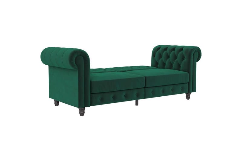 Bäddsoffa Felix 236x87x83 cm, Mörkgrön, Sammet - 236x87x83 cm, Mörkgrön, Sammet - Möbler - Soffa - Bäddsoffa - 3 sits bäddsoffa