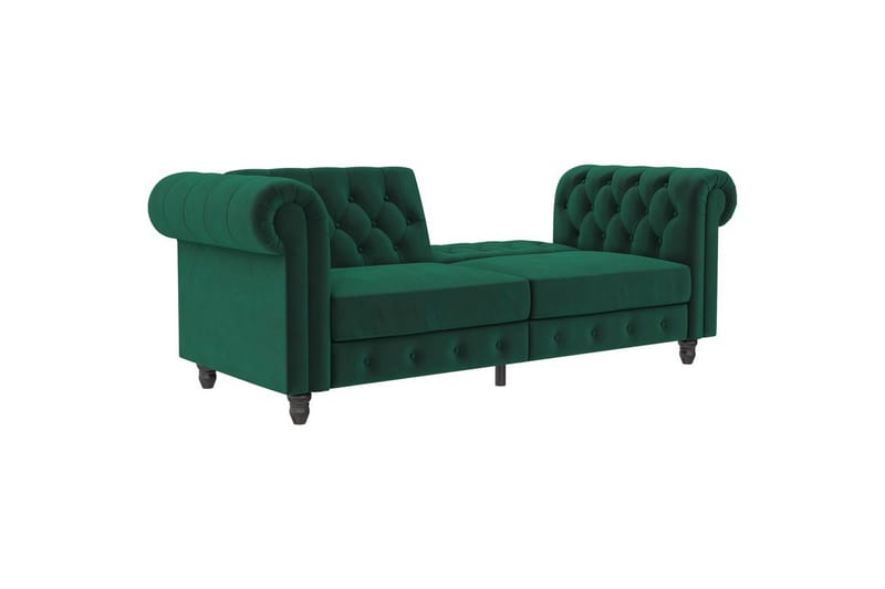 Bäddsoffa Felix 236x87x83 cm, Mörkgrön, Sammet - 236x87x83 cm, Mörkgrön, Sammet - Möbler - Soffa - Bäddsoffa - 3 sits bäddsoffa