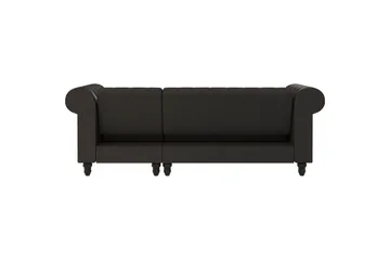 Bäddsoffa Felix 241x154x83 cm, Antracit, Mikrofiber/Trä/Metall - 241x154x83 cm, Antracit, Mikrofiber/Trä/Metall - Möbler - Soffa - Bäddsoffa - Bäddsoffa divan