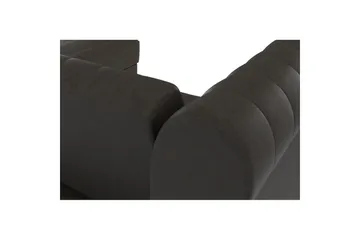 Bäddsoffa Felix 241x154x83 cm, Antracit, Mikrofiber/Trä/Metall - 241x154x83 cm, Antracit, Mikrofiber/Trä/Metall - Möbler - Soffa - Bäddsoffa - Bäddsoffa divan