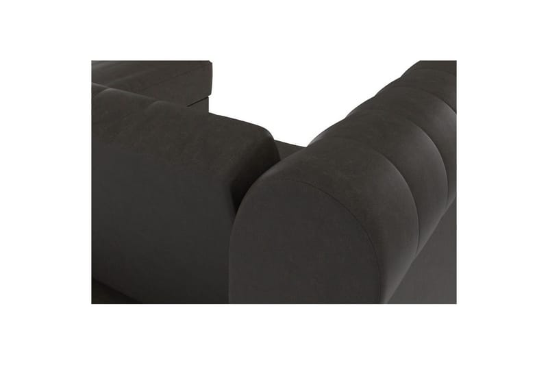 Bäddsoffa Felix 241x154x83 cm, Antracit, Mikrofiber/Trä/Metall - 241x154x83 cm, Antracit, Mikrofiber/Trä/Metall - Möbler - Soffa - Bäddsoffa - Bäddsoffa divan