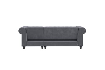 Bäddsoffa Felix 241x154x83 cm, Antracit, Sammet - 241x154x83 cm, Antracit, Sammet - Möbler - Soffa - Bäddsoffa - Bäddsoffa divan