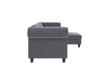 Bäddsoffa Felix 241x154x83 cm, Antracit, Sammet - 241x154x83 cm, Antracit, Sammet - Möbler - Soffa - Bäddsoffa - Bäddsoffa divan