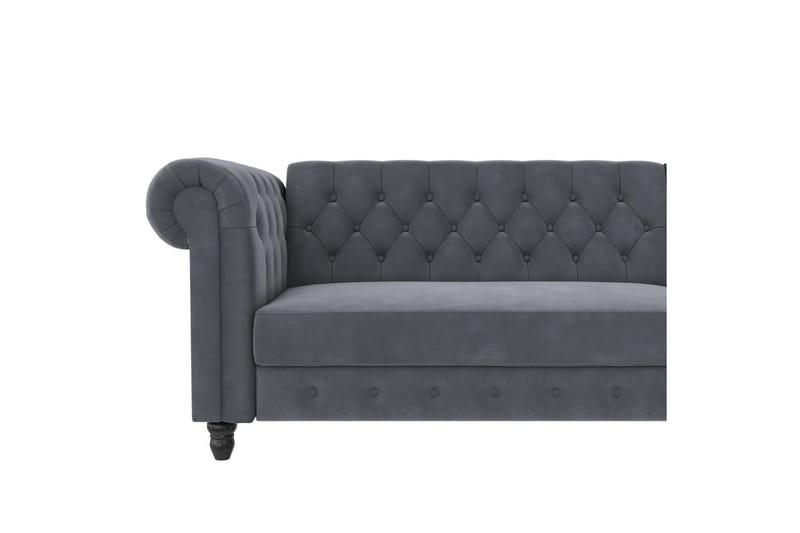 Bäddsoffa Felix 241x154x83 cm, Antracit, Sammet - 241x154x83 cm, Antracit, Sammet - Möbler - Soffa - Bäddsoffa - Bäddsoffa divan
