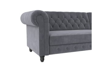 Bäddsoffa Felix 241x154x83 cm, Antracit, Sammet - 241x154x83 cm, Antracit, Sammet - Möbler - Soffa - Bäddsoffa - Bäddsoffa divan