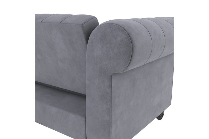 Bäddsoffa Felix 241x154x83 cm, Antracit, Sammet - 241x154x83 cm, Antracit, Sammet - Möbler - Soffa - Bäddsoffa - Bäddsoffa divan
