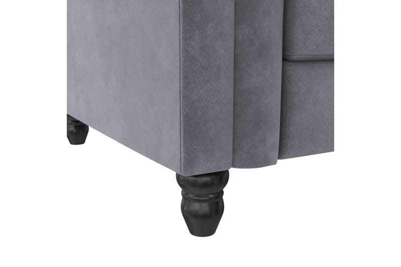 Bäddsoffa Felix 241x154x83 cm, Antracit, Sammet - 241x154x83 cm, Antracit, Sammet - Möbler - Soffa - Bäddsoffa - Bäddsoffa divan