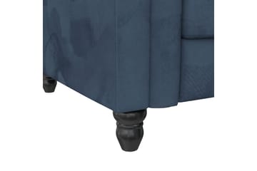 Bäddsoffa Felix 241x154x83 cm, Blå, Sammet/Trä/Metall - 241x154x83 cm, Blå, Sammet/Trä/Metall - Möbler - Soffa - Bäddsoffa - Bäddsoffa divan