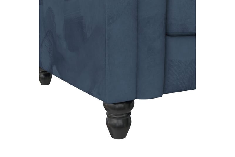 Bäddsoffa Felix 241x154x83 cm, Blå, Sammet/Trä/Metall - 241x154x83 cm, Blå, Sammet/Trä/Metall - Möbler - Soffa - Bäddsoffa - Bäddsoffa divan