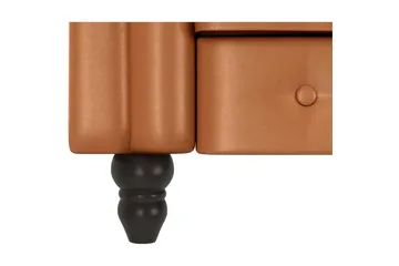 Bäddsoffa Felix 241x154x83 cm, Cognac, PU/trä/metall - 241x154x83 cm, Cognac, PU/trä/metall - Möbler - Soffa - Bäddsoffa - Bäddsoffa divan