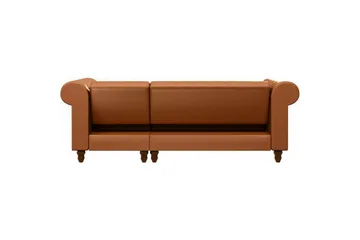 Bäddsoffa Felix 241x154x83 cm, Cognac, PU/trä/metall - 241x154x83 cm, Cognac, PU/trä/metall - Möbler - Soffa - Bäddsoffa - Bäddsoffa divan