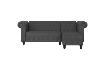 Bäddsoffa Felix 241x154x83 cm, Grå, PU/trä/metall - 241x154x83 cm, Grå, PU/trä/metall - Möbler - Soffa - Bäddsoffa - Bäddsoffa divan