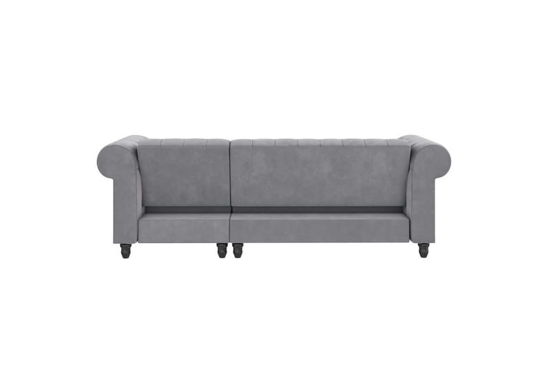 Bäddsoffa Felix 241x154x83 cm, Ljusgrå, Sammet - 241x154x83 cm, Ljusgrå, Sammet - Möbler - Soffa - Bäddsoffa - Bäddsoffa divan