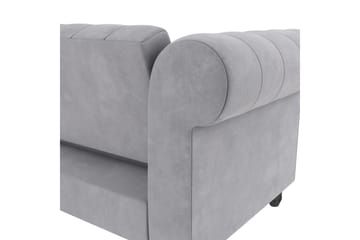 Bäddsoffa Felix 241x154x83 cm, Ljusgrå, Sammet - 241x154x83 cm, Ljusgrå, Sammet - Möbler - Soffa - Bäddsoffa - Bäddsoffa divan