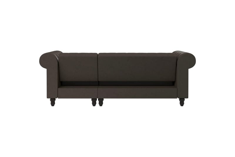 Bäddsoffa Felix 241x154x83 cm, Mörkbrun, Mikrofiber/Trä/Metall - 241x154x83 cm, Mörkbrun, Mikrofiber/Trä/Metall - Möbler - Soffa - Bäddsoffa - Bäddsoffa divan