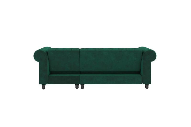 Bäddsoffa Felix 241x154x83 cm, Mörkgrön, Sammet - 241x154x83 cm, Mörkgrön, Sammet - Möbler - Soffa - Bäddsoffa - Bäddsoffa divan
