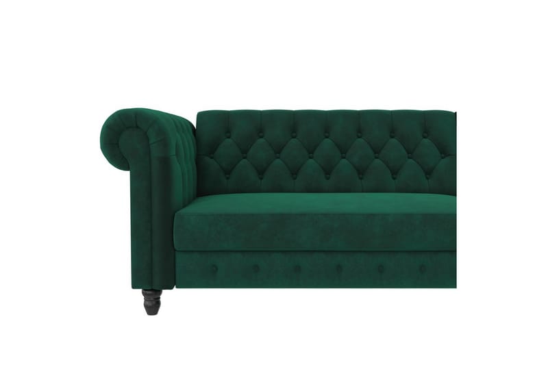 Bäddsoffa Felix 241x154x83 cm, Mörkgrön, Sammet - 241x154x83 cm, Mörkgrön, Sammet - Möbler - Soffa - Bäddsoffa - Bäddsoffa divan