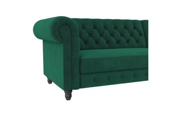 Bäddsoffa Felix 241x154x83 cm, Mörkgrön, Sammet - 241x154x83 cm, Mörkgrön, Sammet - Möbler - Soffa - Bäddsoffa - Bäddsoffa divan