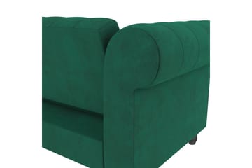 Bäddsoffa Felix 241x154x83 cm, Mörkgrön, Sammet - 241x154x83 cm, Mörkgrön, Sammet - Möbler - Soffa - Bäddsoffa - Bäddsoffa divan
