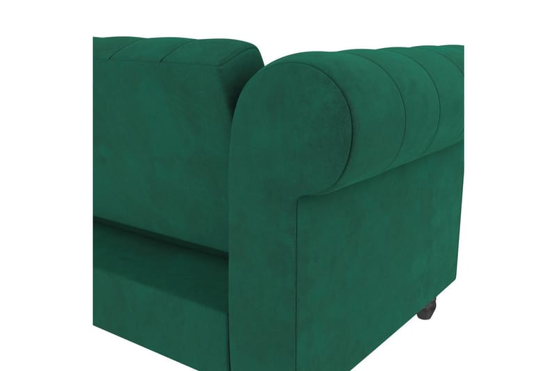 Bäddsoffa Felix 241x154x83 cm, Mörkgrön, Sammet - 241x154x83 cm, Mörkgrön, Sammet - Möbler - Soffa - Bäddsoffa - Bäddsoffa divan
