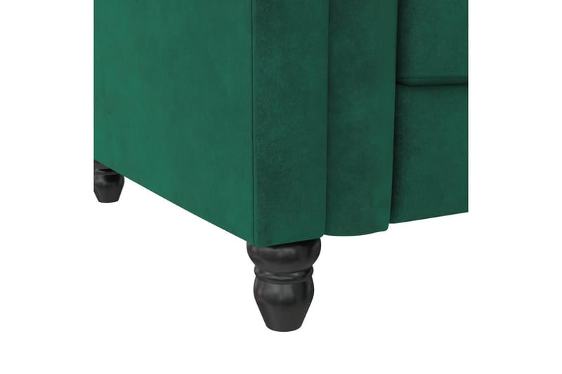 Bäddsoffa Felix 241x154x83 cm, Mörkgrön, Sammet - 241x154x83 cm, Mörkgrön, Sammet - Möbler - Soffa - Bäddsoffa - Bäddsoffa divan