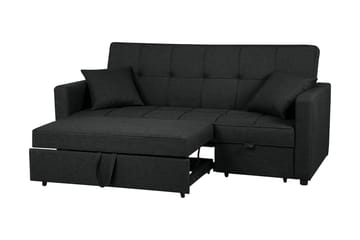 Bäddsoffa Glomma 207 cm - Svart - Möbler - Soffa - Bäddsoffa - Bäddsoffa längsbäddad