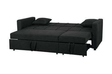 Bäddsoffa Glomma 207 cm - Svart - Möbler - Soffa - Bäddsoffa - Bäddsoffa längsbäddad