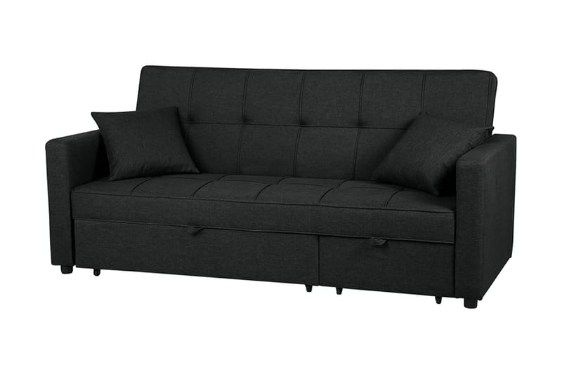 Bäddsoffa Glomma 207 cm, Svart