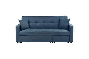 Bäddsoffa Glomma - Blå, Svart - Möbler - Soffa - Bäddsoffa - 2 sits bäddsoffa