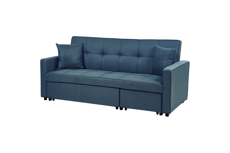 Bäddsoffa Glomma - Blå, Svart - Möbler - Soffa - Bäddsoffa - 2 sits bäddsoffa