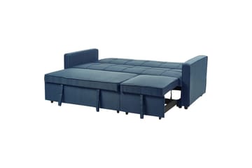 Bäddsoffa Glomma - Blå, Svart - Möbler - Soffa - Bäddsoffa - 2 sits bäddsoffa