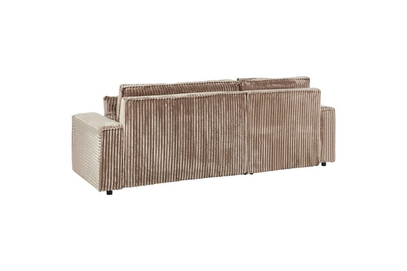 Bäddsoffa Högervänd Abacka - Brun, Svart - Möbler - Soffa - Bäddsoffa - Bäddsoffa längsbäddad