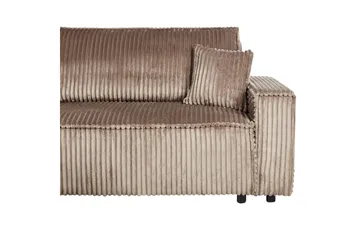 Bäddsoffa Högervänd Abacka - Brun, Svart - Möbler - Soffa - Bäddsoffa - Bäddsoffa längsbäddad