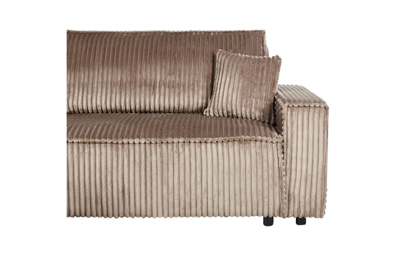 Bäddsoffa Högervänd Abacka - Brun, Svart - Möbler - Soffa - Bäddsoffa - Bäddsoffa längsbäddad