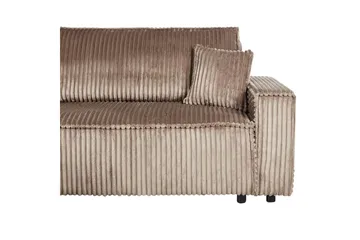 Bäddsoffa Högervänd Abacka - Brun, Svart - Möbler - Soffa - Bäddsoffa - Bäddsoffa längsbäddad