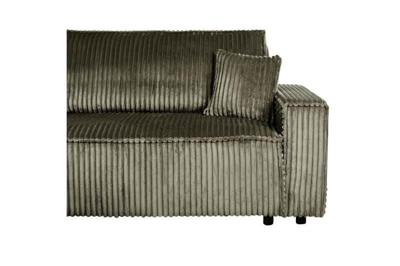 Bäddsoffa Högervänd Abacka - Grön, Svart - Möbler - Soffa - Bäddsoffa - Bäddsoffa längsbäddad