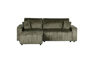 Bäddsoffa Högervänd Abacka - Grön, Svart - Möbler - Soffa - Bäddsoffa - Bäddsoffa längsbäddad
