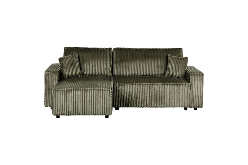 Bäddsoffa Högervänd Abacka - Grön, Svart - Möbler - Soffa - Bäddsoffa - Bäddsoffa längsbäddad