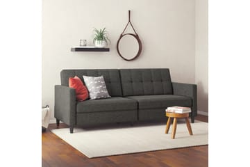 Bäddsoffa Hartford 203x83x82 cm, Antracit, Linnetyg Utseende (100% Polyester - 203x83x82 cm, Antracit, Linnetyg Utseende (100% Polyester - Möbler - Soffa - Bäddsoffa - 3 sits bäddsoffa