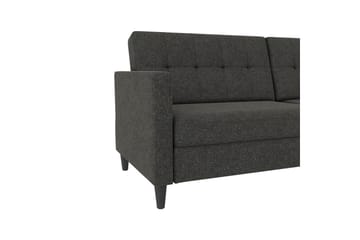Bäddsoffa Hartford 203x83x82 cm, Antracit, Linnetyg Utseende (100% Polyester - 203x83x82 cm, Antracit, Linnetyg Utseende (100% Polyester - Möbler - Soffa - Bäddsoffa - 3 sits bäddsoffa