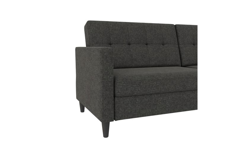 Bäddsoffa Hartford 203x83x82 cm, Antracit, Linnetyg Utseende (100% Polyester - 203x83x82 cm, Antracit, Linnetyg Utseende (100% Polyester - Möbler - Soffa - Bäddsoffa - 3 sits bäddsoffa