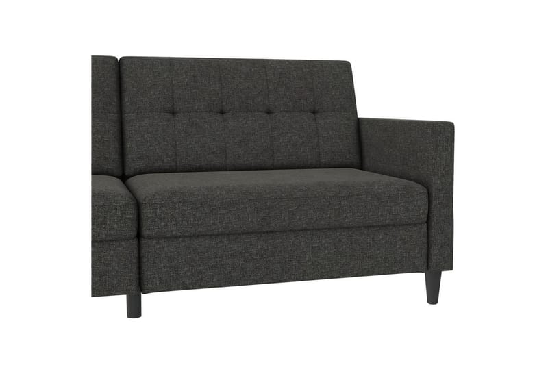Bäddsoffa Hartford 203x83x82 cm, Antracit, Linnetyg Utseende (100% Polyester - 203x83x82 cm, Antracit, Linnetyg Utseende (100% Polyester - Möbler - Soffa - Bäddsoffa - 3 sits bäddsoffa