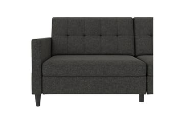Bäddsoffa Hartford 203x83x82 cm, Antracit, Linnetyg Utseende (100% Polyester - 203x83x82 cm, Antracit, Linnetyg Utseende (100% Polyester - Möbler - Soffa - Bäddsoffa - 3 sits bäddsoffa
