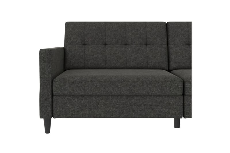 Bäddsoffa Hartford 203x83x82 cm, Antracit, Linnetyg Utseende (100% Polyester - 203x83x82 cm, Antracit, Linnetyg Utseende (100% Polyester - Möbler - Soffa - Bäddsoffa - 3 sits bäddsoffa